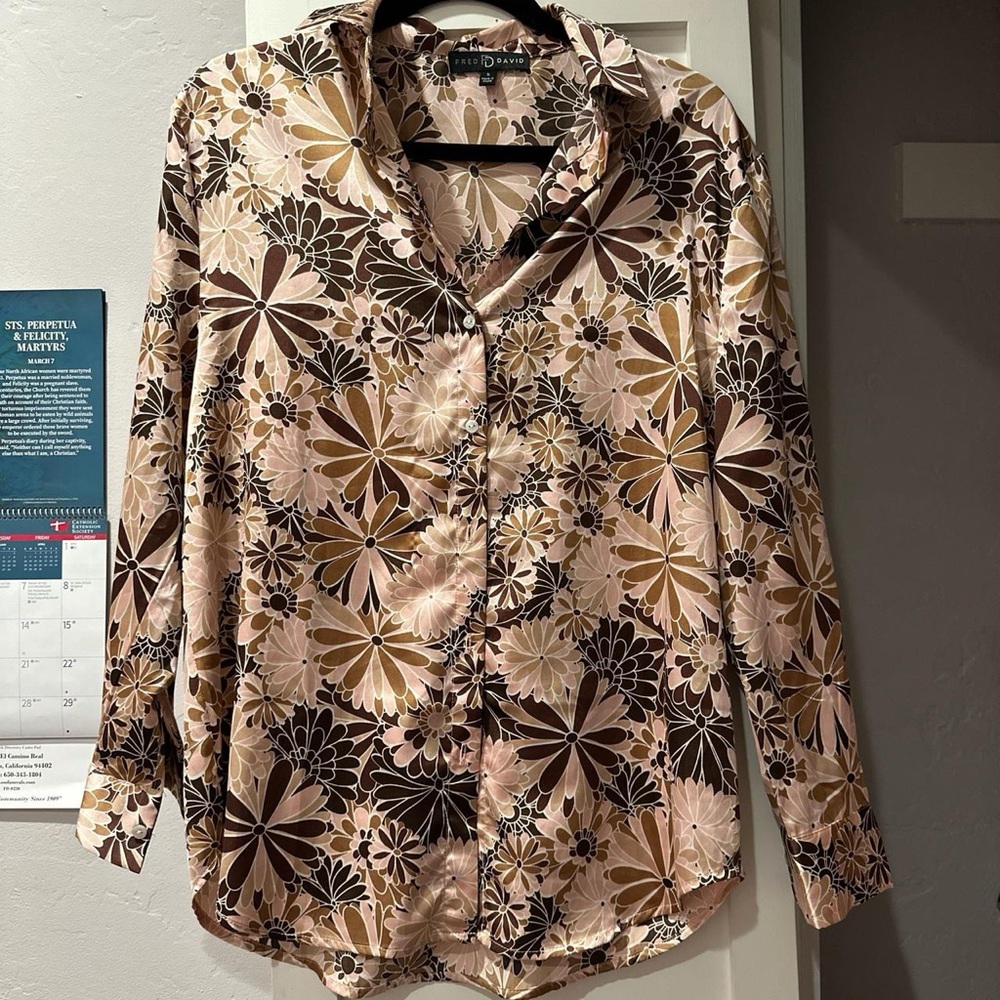 Floral Button-Up Blouse